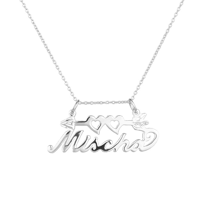 sterling silver - vintage name necklaces - vintage nameplate - name necklace - seolgold