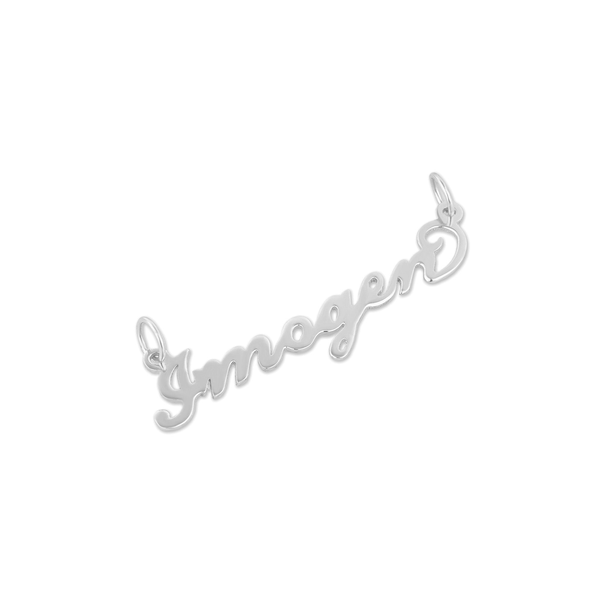 silver - custom nameplate pendant - seolgold