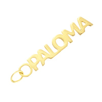 gold custom vertical name plate necklace - seolgold