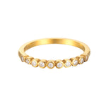 18ct Gold Vermeil Tiny Bezel Half Eternity Ring