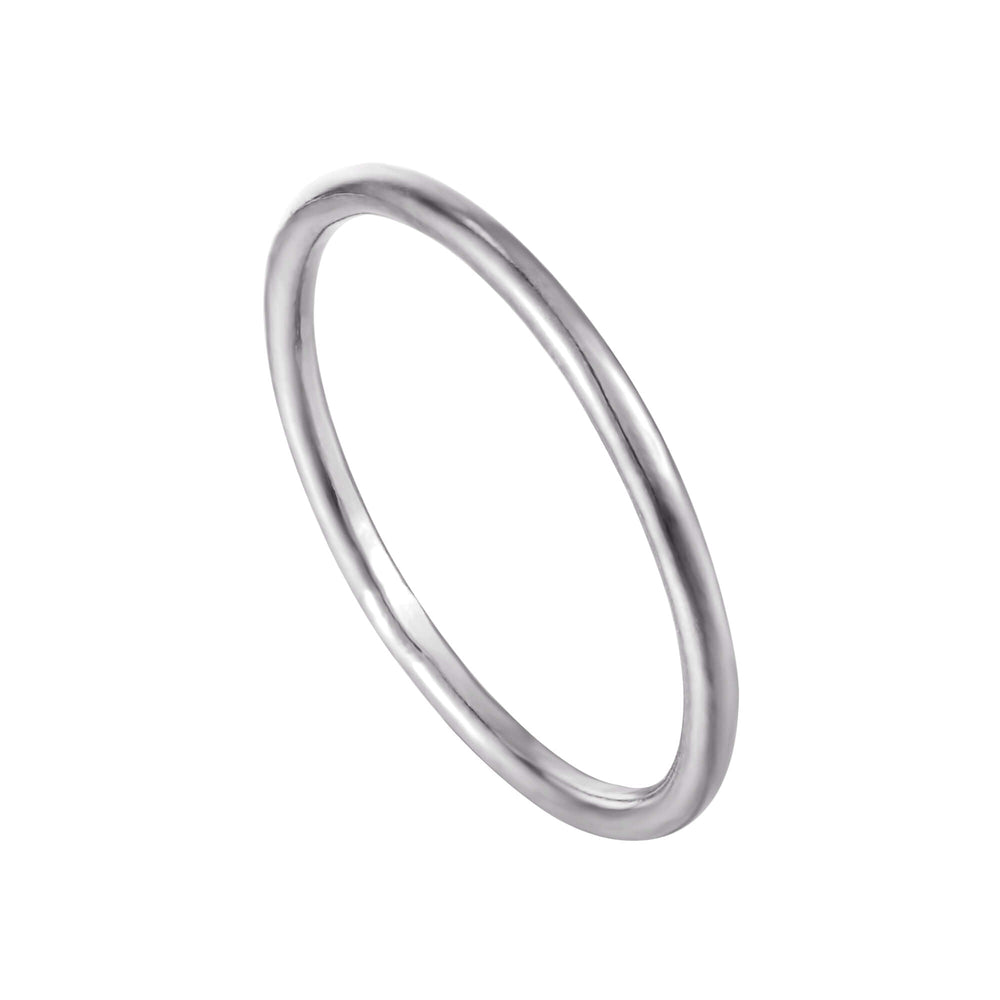 silver plain ring - seol-gold