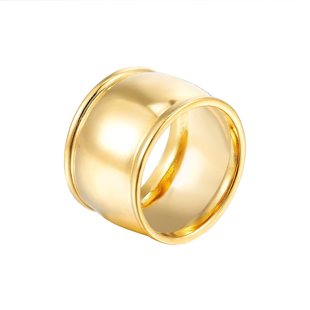 18ct Gold Vermeil Double Edge Chunky Ring