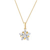 Gold necklace with a clear star-shaped pendant on a white background - seolgold