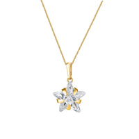 Gold necklace with a clear star-shaped pendant on a white background - seolgold