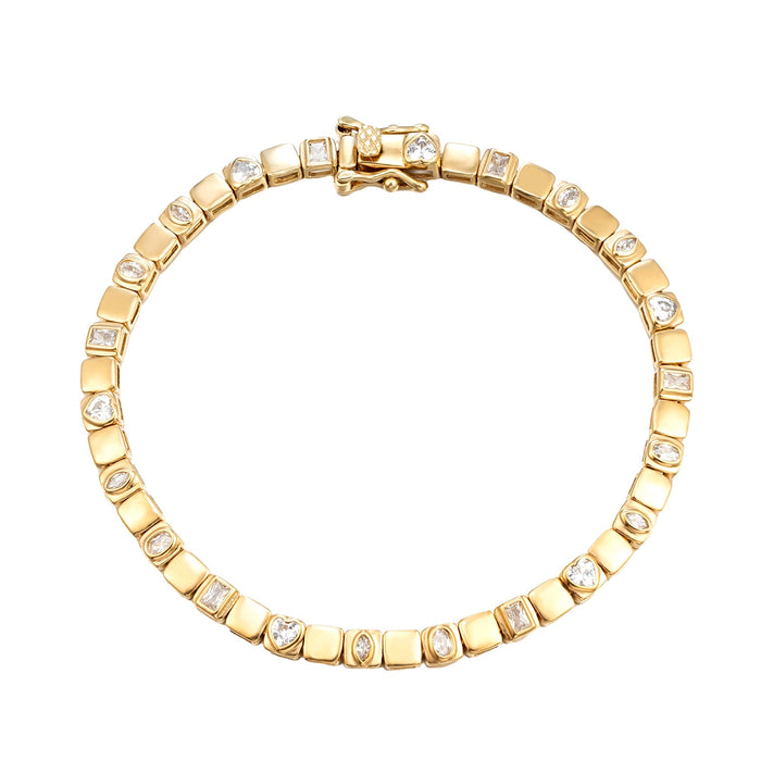 Seol Gold - CZ Link Tennis Bracelet