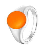 orange signet ring - seolgold
