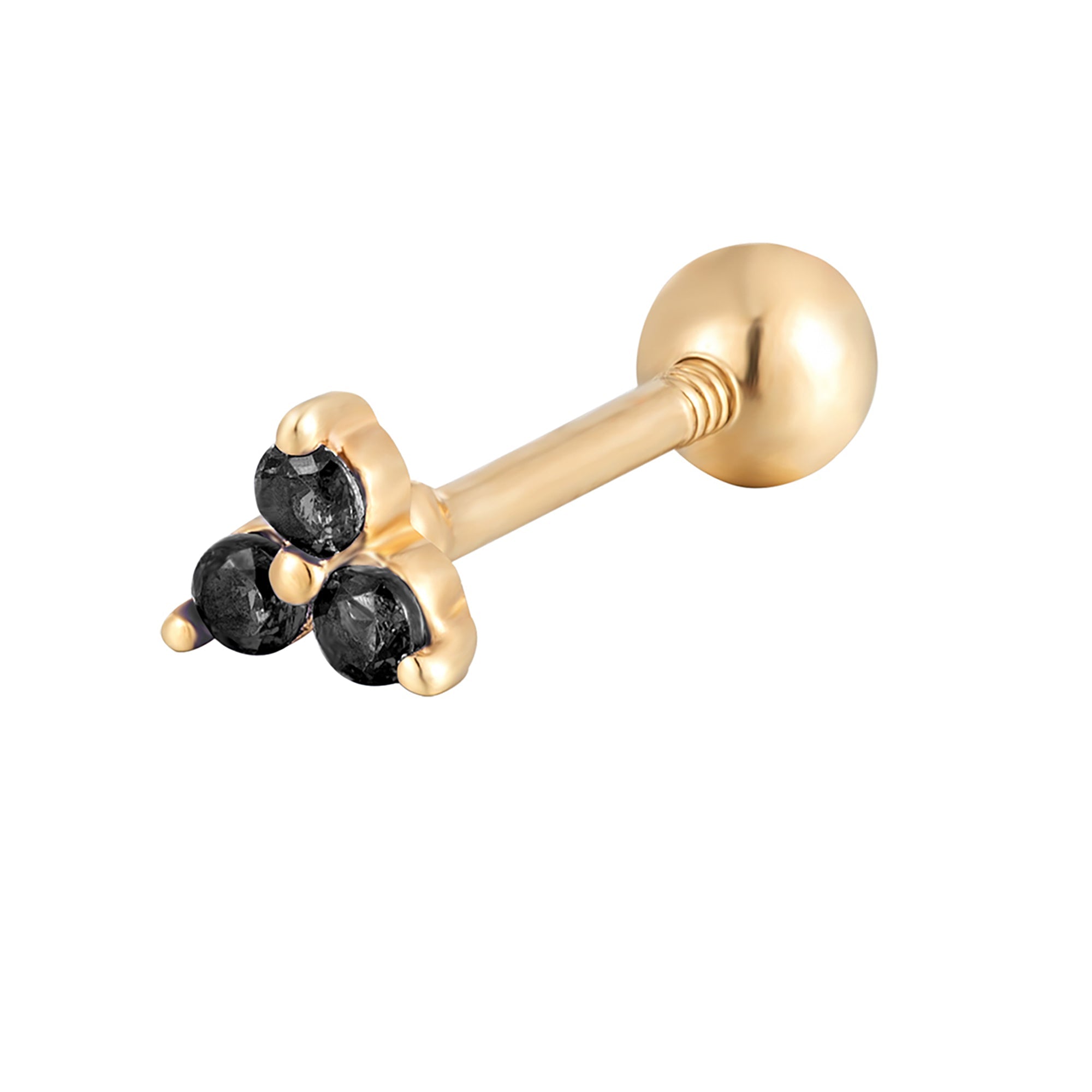 black stud earring - seolgold
