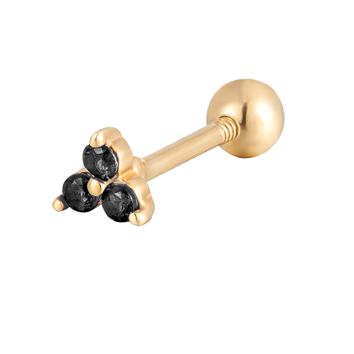 black stud earring - seolgold