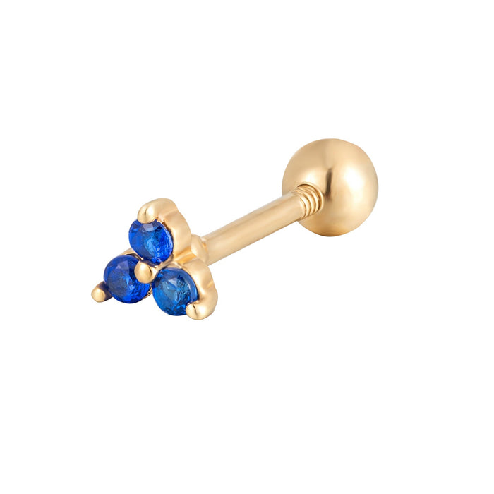 Sapphire stud - seolgold
