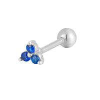Sapphire silver stud - seolgold