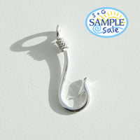 Sterling Silver Fish Hook Pendant (Sample Sale) - seolgold