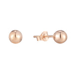 9ct Solid Rose Gold Ball Studs