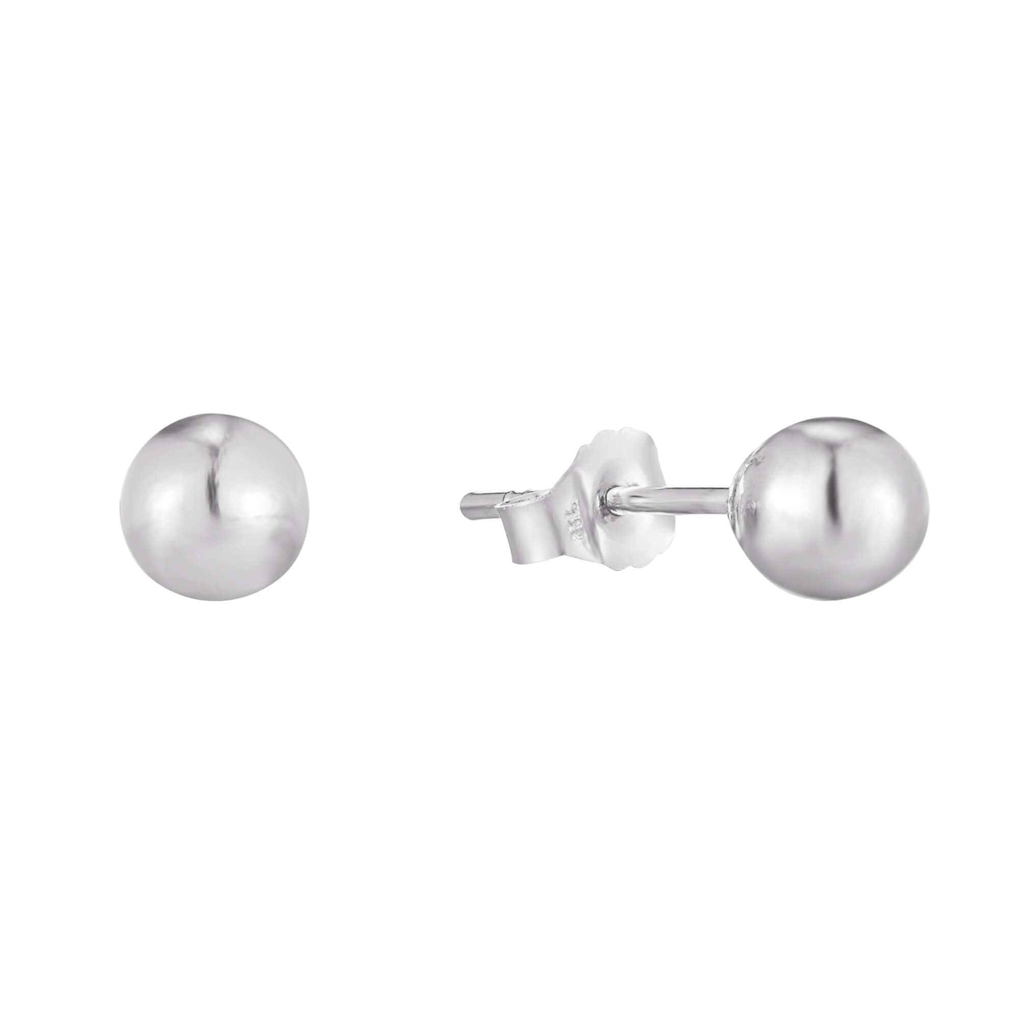 9ct white Gold Ball Studs - seol-gold