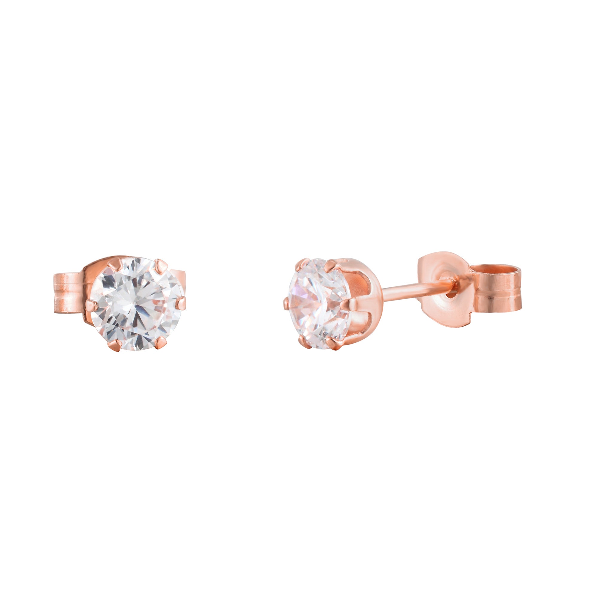 9ct rose gold stud earrings - seol-gold