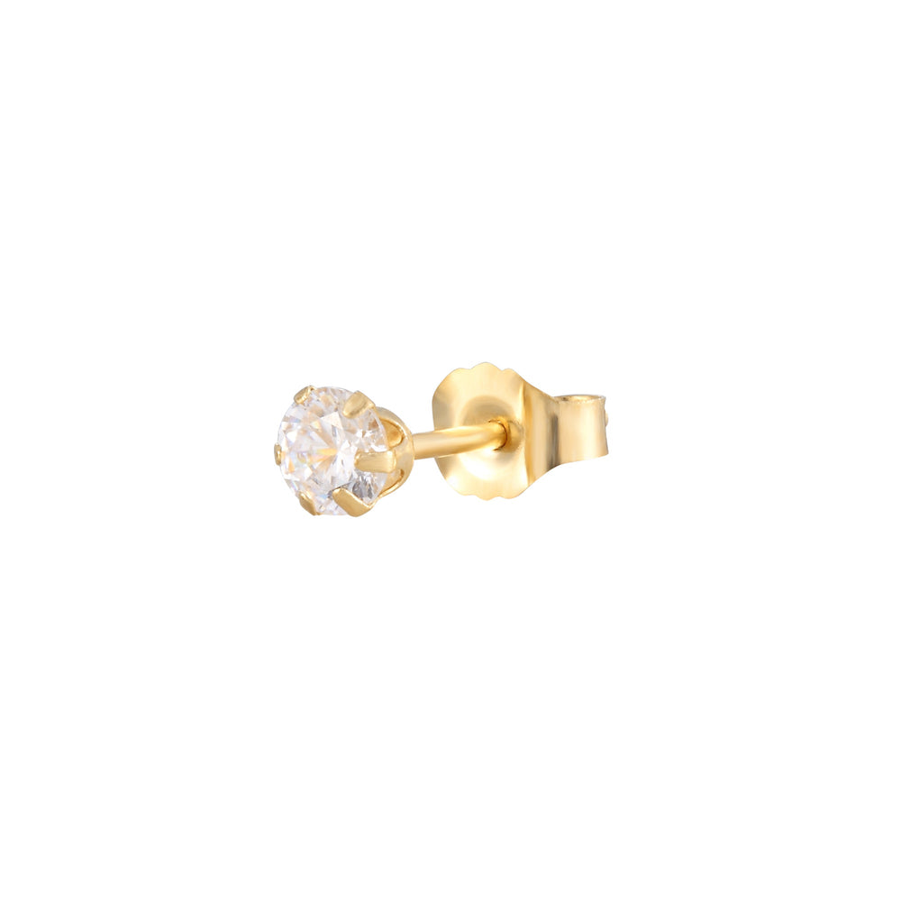9ct yellow gold stud earrings - seol-gold