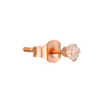 9ct Solid Rose Gold Tiny 2mm White CZ Studs