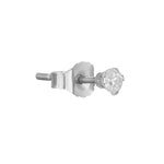 Sterling Silver 2mm White CZ Studs