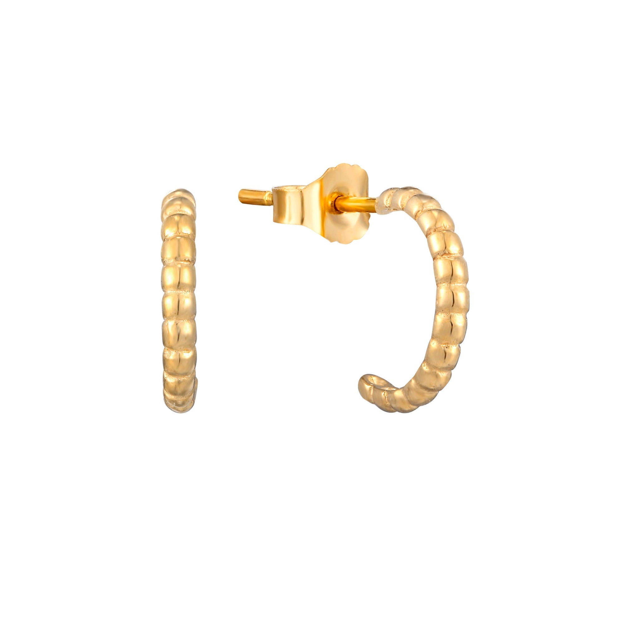 Gold Stud Earrings - seol-gold