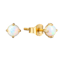gold opal earrings - seolgold