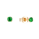 9ct Solid Gold Emerald CZ Studs