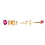 9ct Solid Gold Ruby Stud Earrings - seolgold