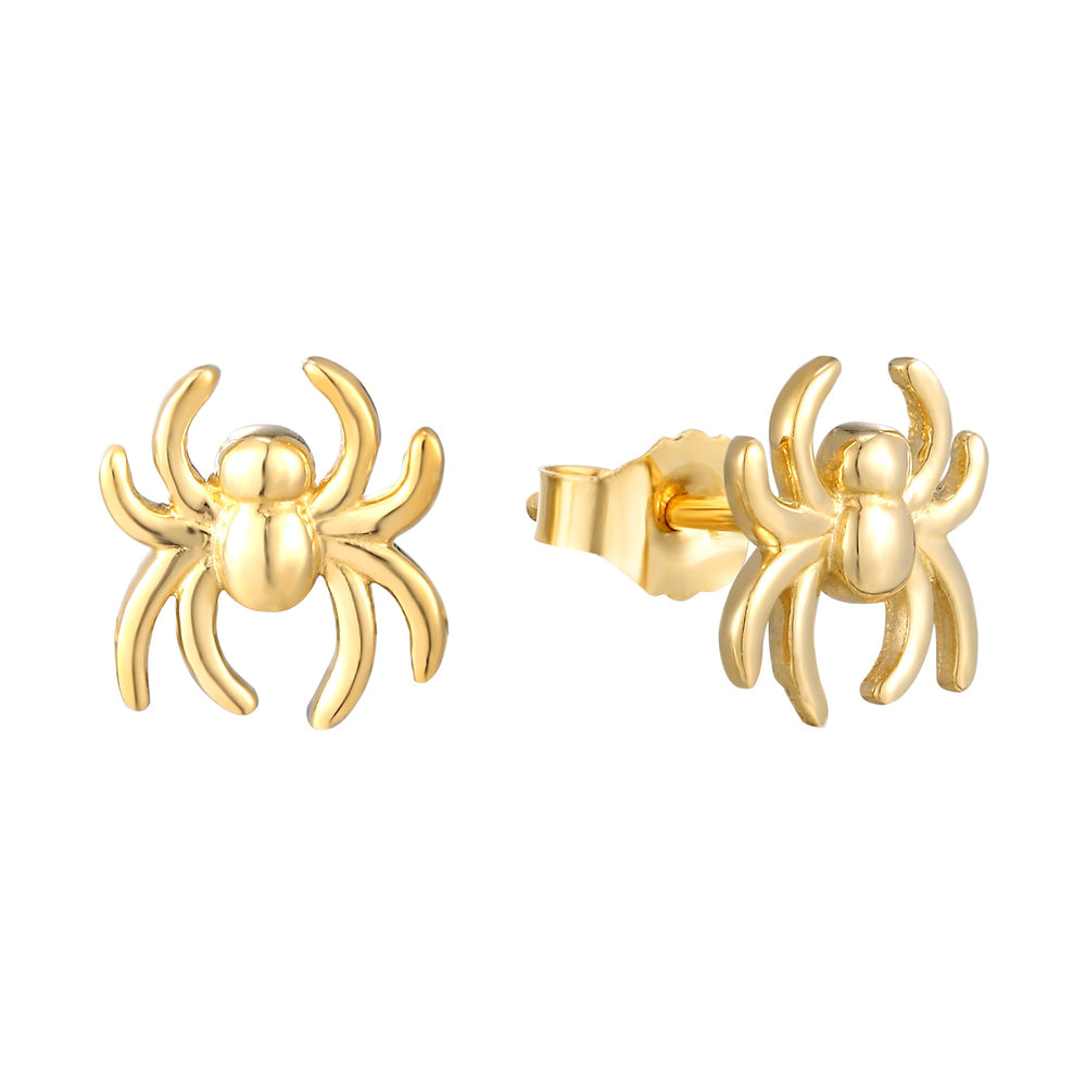 9ct Solid Gold Spider Studs