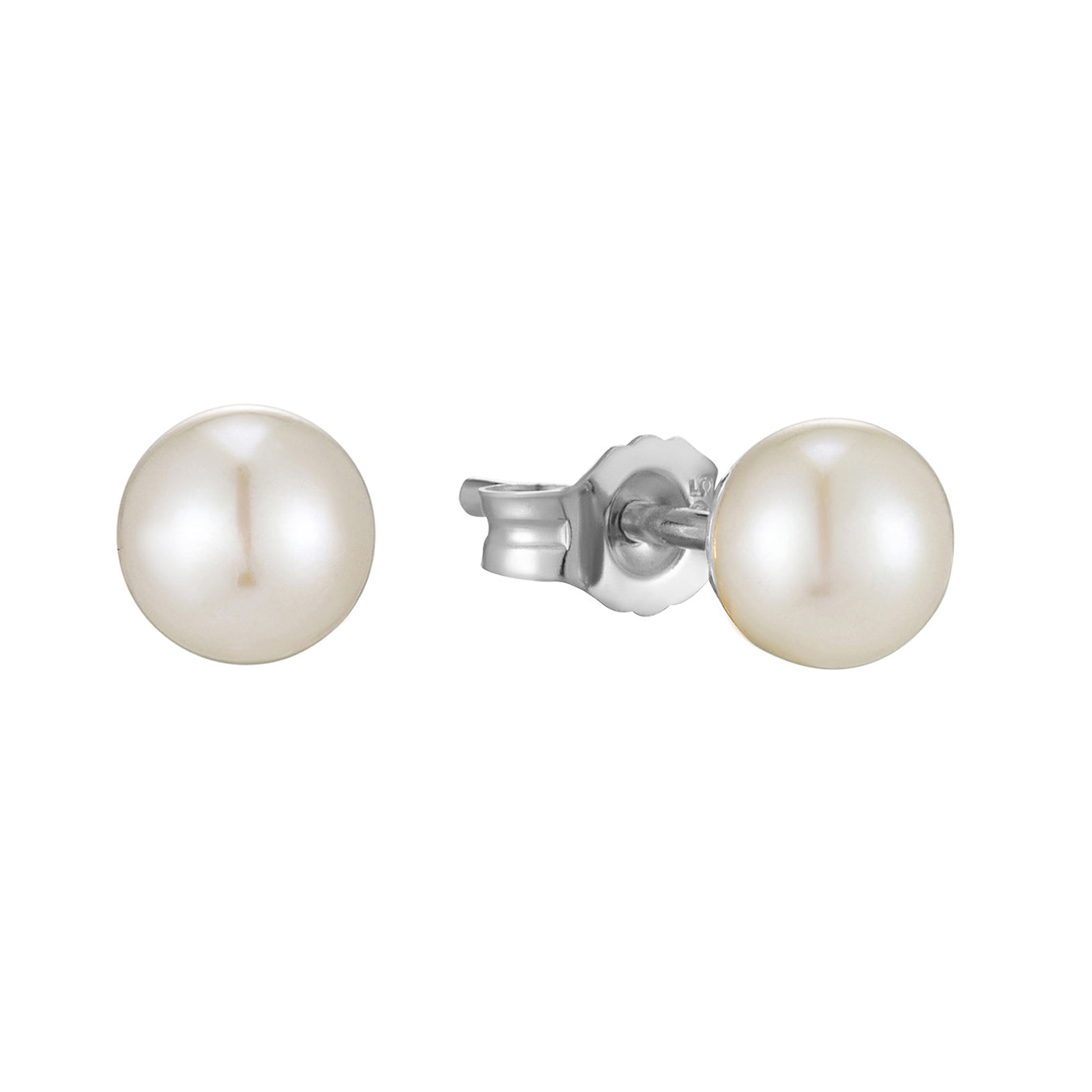 Sterling Silver Pearl Stud Earring - Seol Gold