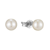 Sterling Silver Pearl Stud Earring - Seol Gold