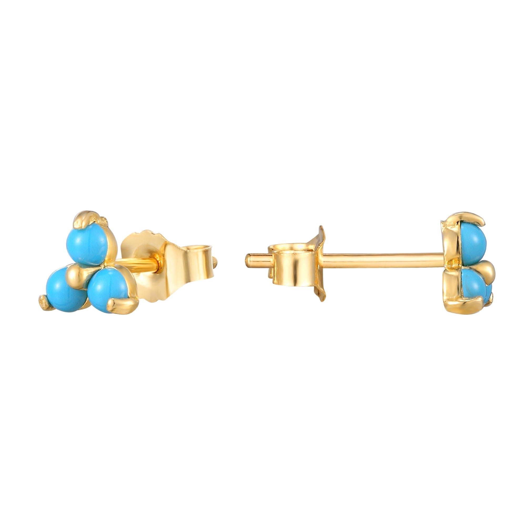 turquoise earring - seol gold