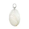Shell pendant with a silver clasp on a white background - Seol Gold