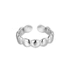 Silver bobble toe ring with rounded design on a white background - seolgold