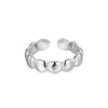 Silver bobble toe ring with rounded design on a white background - seolgold