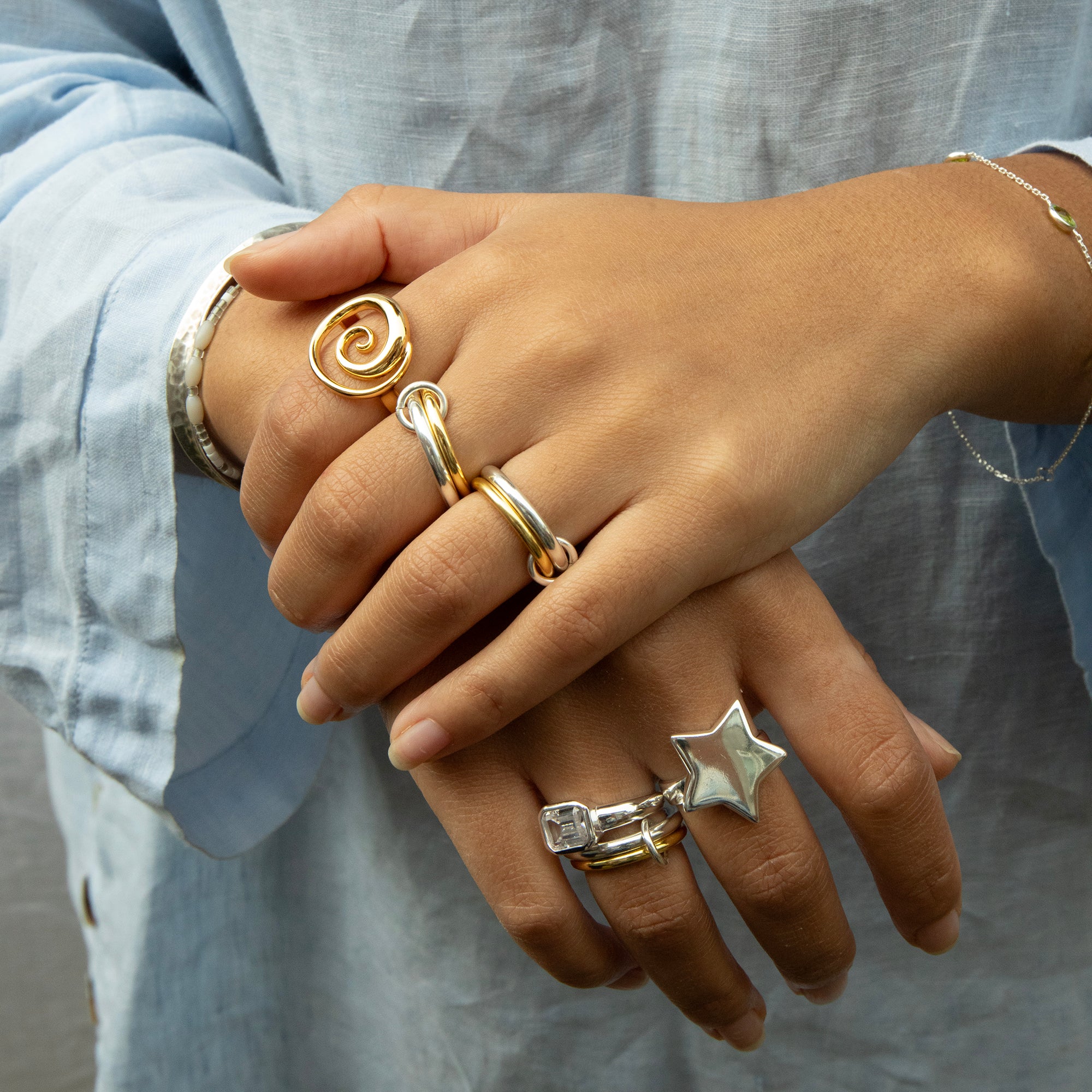 cz baguette ring - seolgold