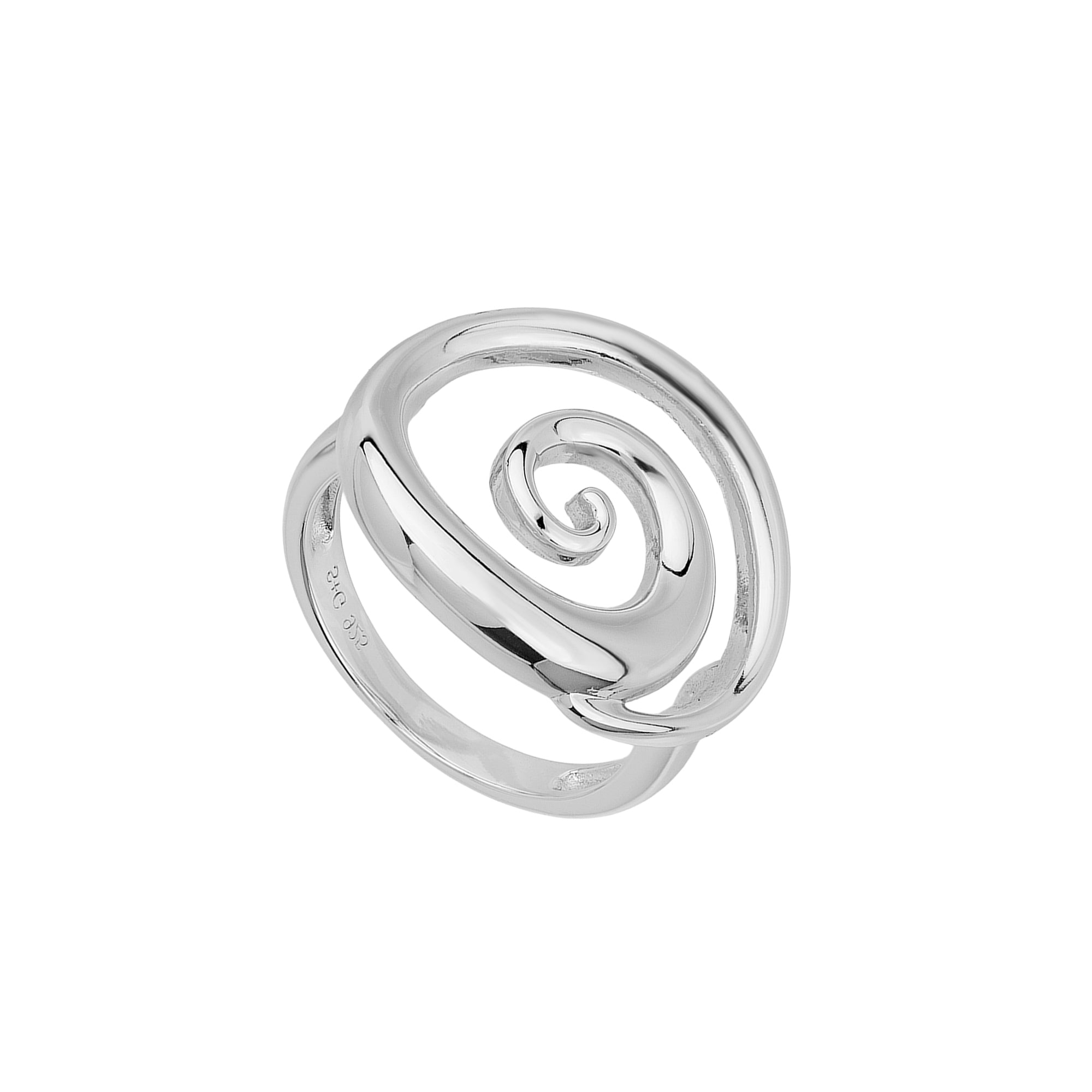 Sterling Silver Spiral Ring - Seol Gold