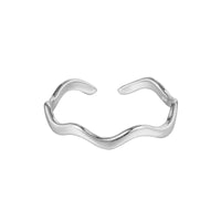Silver open toe ring on a white background - seolgold