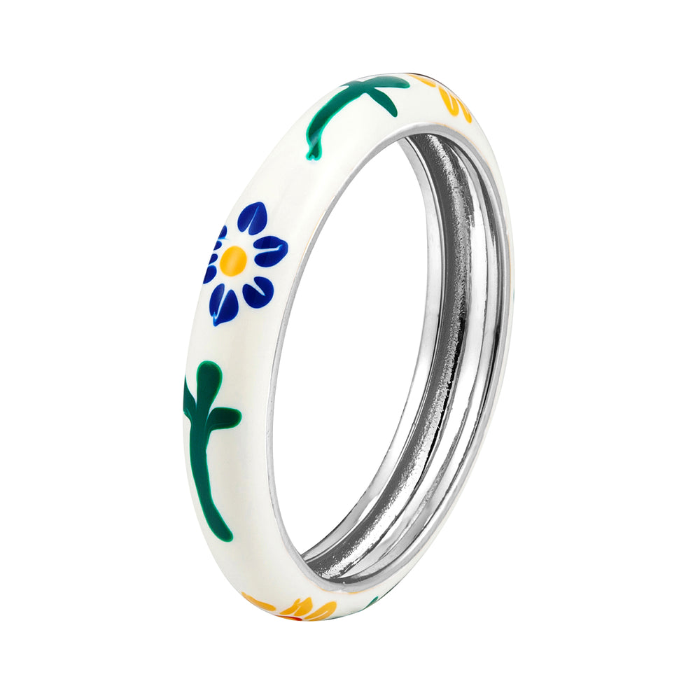 flower silver ring - seolgold