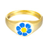 enamel signet - seol gold