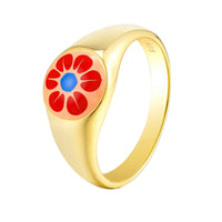 gold flower ring - seolgold