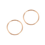 9ct Rose gold hoops - seolgold