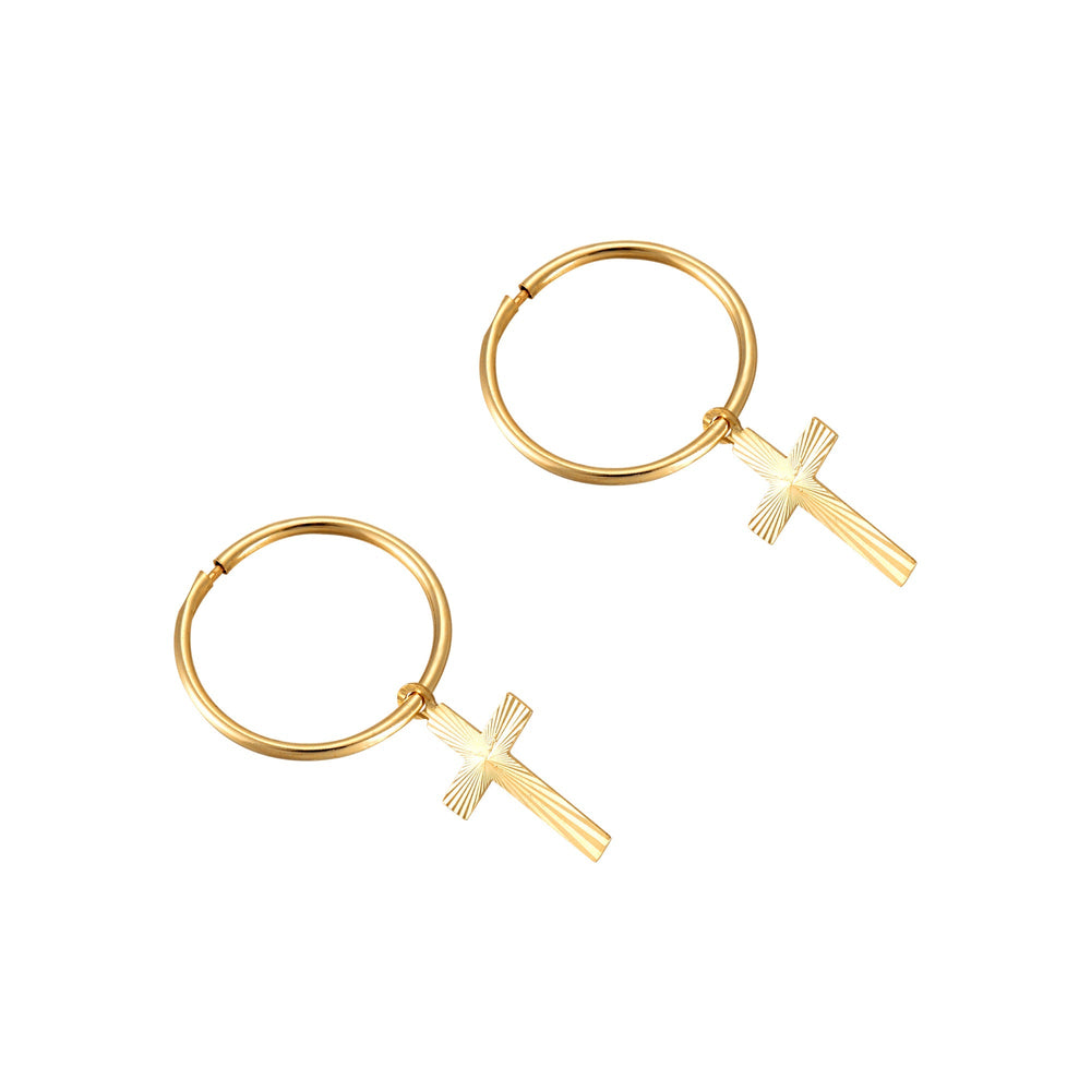 9ct gold tiny gold hoops - seolgold