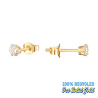 9ct gold stud earrings - seol-gold
