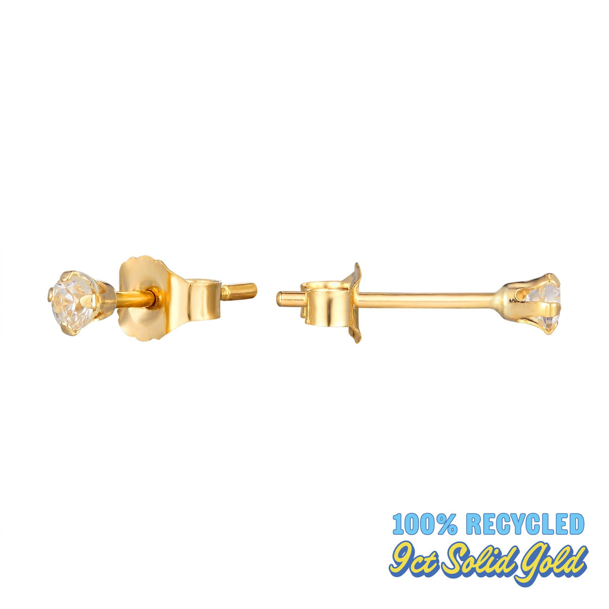 gold stud earrings - seol-gold