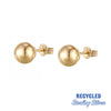 gold ball studs - ball studs - big earrings - stud earrings - seol gold