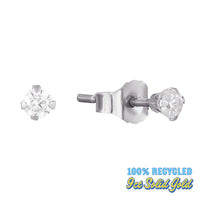 9ct white gold earrings - seolgold