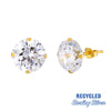 10mm Large CZ Studs - Seol Gold
