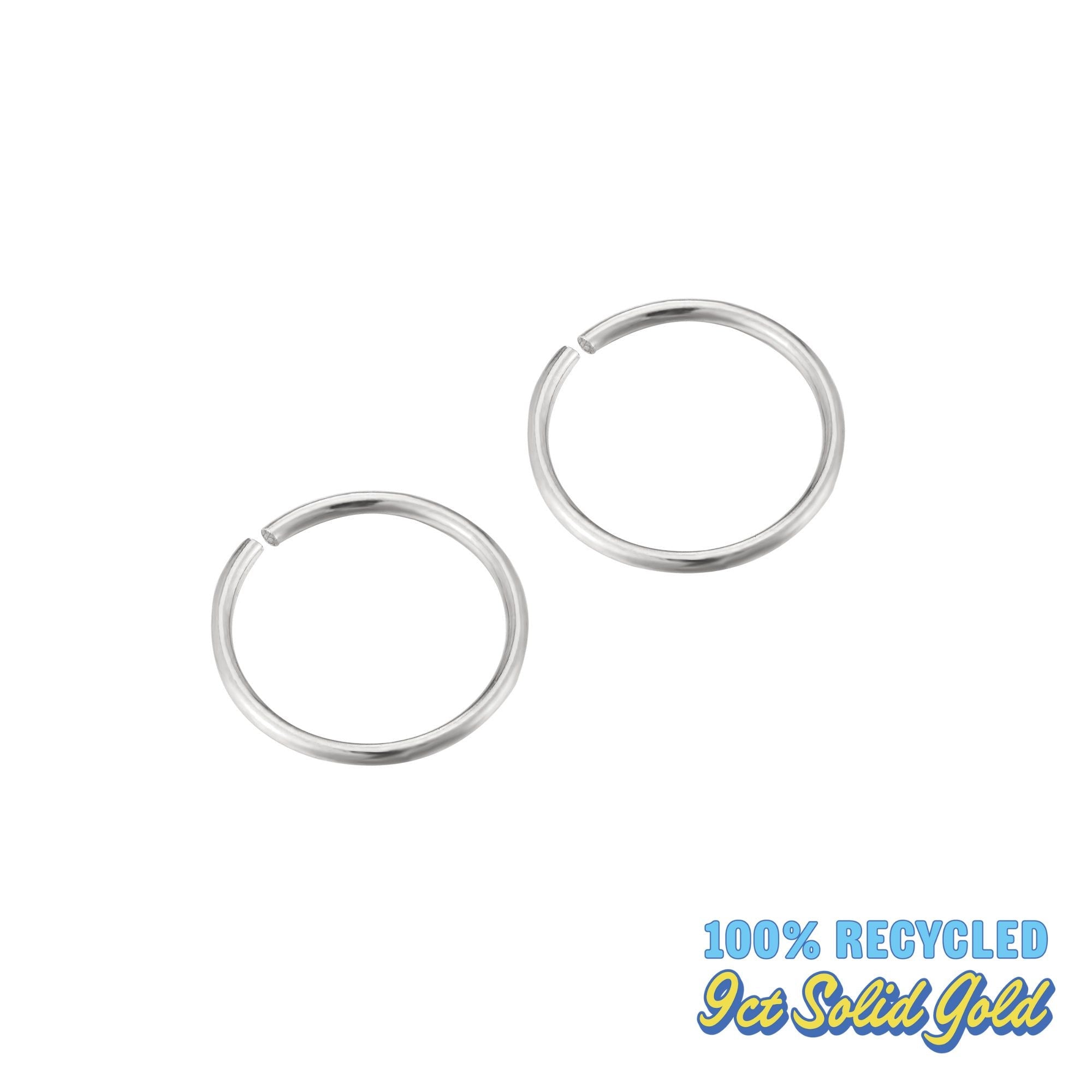 white gold cartilage earrings - seol-gold