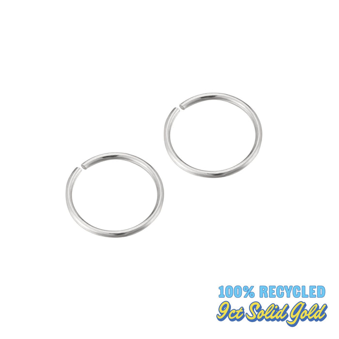 white gold cartilage earrings - seol-gold