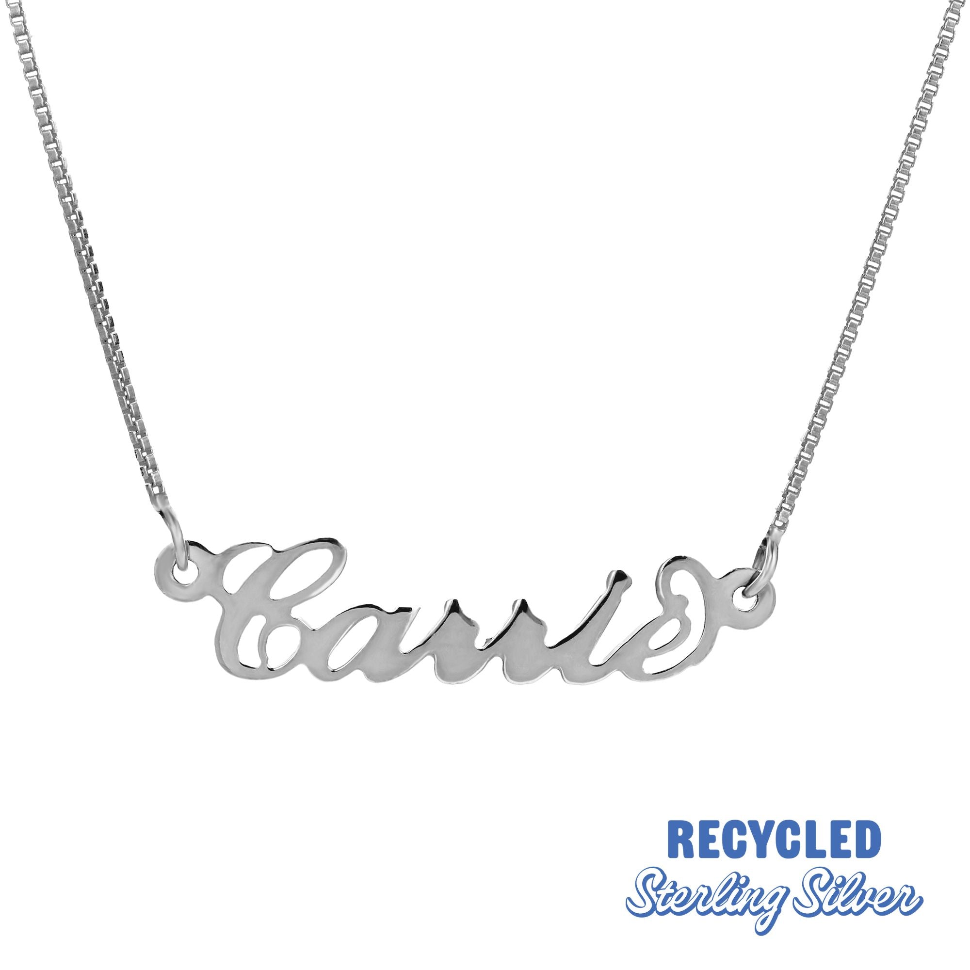 script necklace - carrie necklace - satc necklace - personalised necklace - personalised jewellery - silver necklace - seol gold