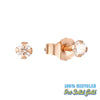 9ct rose Gold Diamond Stud Earrings - seol-gold