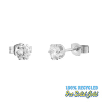 9ct white gold stud earrings - seol-gold